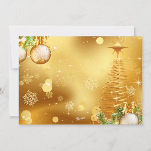 Vrolijk kerstfeest en gelukkig nieuwjaar feestdagenkaart (Achterkant)