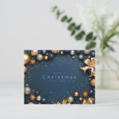 Vrolijk kerstfeest en gelukkig nieuwjaar feestdagenkaart (Staand voorkant)