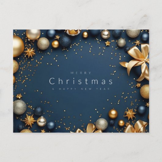 Vrolijk kerstfeest en gelukkig nieuwjaar feestdagenkaart (Voorkant)