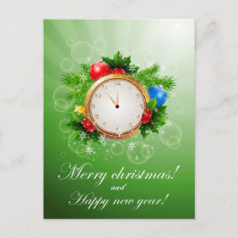 Vrolijk kerstfeest en gelukkig nieuwjaar feestdagenkaart