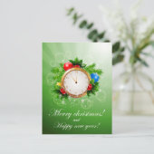 Vrolijk kerstfeest en gelukkig nieuwjaar feestdagenkaart (Staand voorkant)