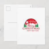 vrolijk kerstfeest en gelukkig nieuwjaar feestdagenkaart (Voorkant / Achterkant)