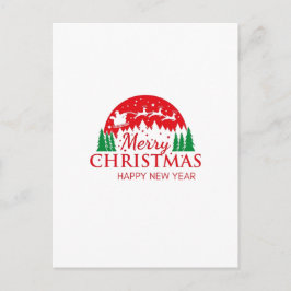 vrolijk kerstfeest en gelukkig nieuwjaar feestdagenkaart