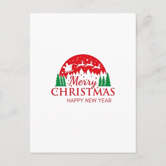 vrolijk kerstfeest en gelukkig nieuwjaar feestdagenkaart (Voorkant)