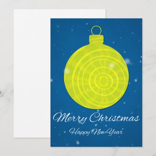 Vrolijk kerstfeest en gelukkig nieuwjaar feestdagenkaart (Voorkant / Achterkant)