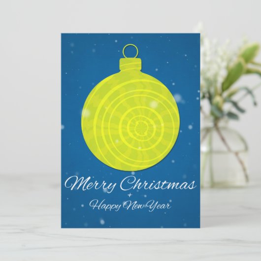 Vrolijk kerstfeest en gelukkig nieuwjaar feestdagenkaart (Staand voorkant)