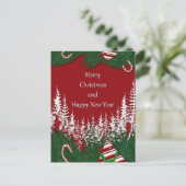 Vrolijk kerstfeest en gelukkig nieuwjaar feestdagenkaart (Staand voorkant)