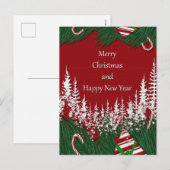 Vrolijk kerstfeest en gelukkig nieuwjaar feestdagenkaart (Voorkant / Achterkant)