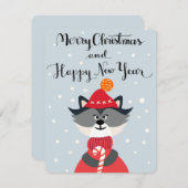 Vrolijk Kerstfeest en Gelukkig Nieuwjaar Feestdagenkaart (Voorkant / Achterkant)