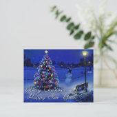 vrolijk kerstfeest en gelukkig nieuwjaar feestdagenkaart (Staand voorkant)