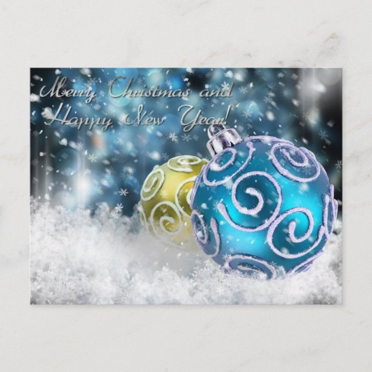 vrolijk kerstfeest en gelukkig nieuwjaar feestdagenkaart (Voorkant)