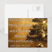 Vrolijk kerstfeest en gelukkig nieuwjaar feestdagenkaart (Voorkant / Achterkant)