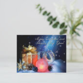 vrolijk kerstfeest en gelukkig nieuwjaar feestdagenkaart (Staand voorkant)