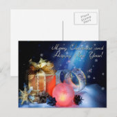 vrolijk kerstfeest en gelukkig nieuwjaar feestdagenkaart (Voorkant / Achterkant)