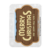 Vrolijk kerstfeest en gelukkig nieuwjaar Flexible  Magneet (Verticaal)