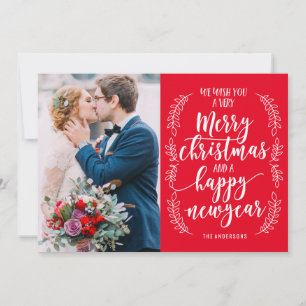 Vrolijk Kerstfeest en Gelukkig Nieuwjaar Fotokaart Feestdagenkaart