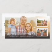 Vrolijk kerstfeest en gelukkig nieuwjaar Full 3 Ph Feestdagenkaart (Voorkant / Achterkant)