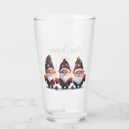 Vrolijk kerstfeest en gelukkig nieuwjaar glas