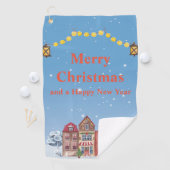 Vrolijk Kerstfeest en Gelukkig Nieuwjaar Golf Hand Golfhanddoek (Insitu)