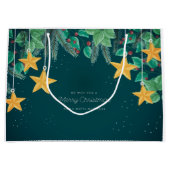 Vrolijk kerstfeest en gelukkig nieuwjaar groot cadeauzakje (Voorkant)