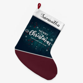 Vrolijk kerstfeest en gelukkig nieuwjaar grote kerstsok