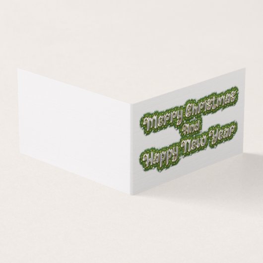 Vrolijk kerstfeest en gelukkig nieuwjaar kaart (Buitenkant)