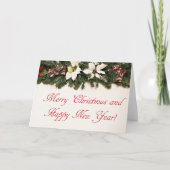 Vrolijk kerstfeest en gelukkig nieuwjaar kaart (Voorkant)