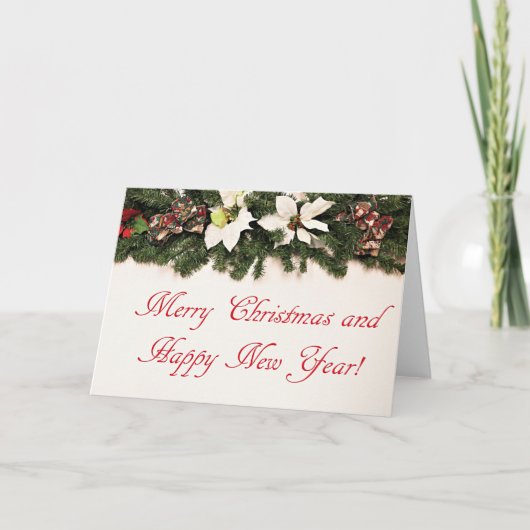 Vrolijk kerstfeest en gelukkig nieuwjaar kaart (Voorkant)