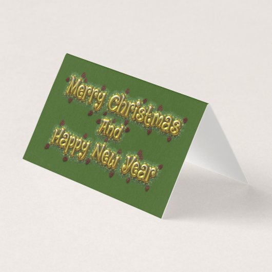 Vrolijk kerstfeest en gelukkig nieuwjaar kaart (Voorkant)