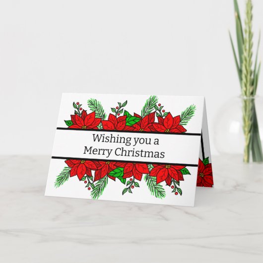 Vrolijk kerstfeest en gelukkig nieuwjaar kaart (Voorkant)