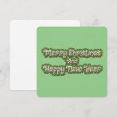 Vrolijk kerstfeest en gelukkig nieuwjaar kaart (Voorkant / Achterkant)