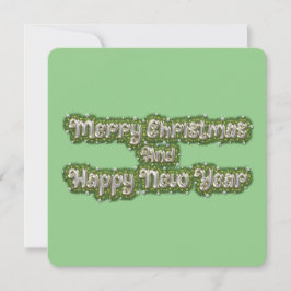 Vrolijk kerstfeest en gelukkig nieuwjaar kaart