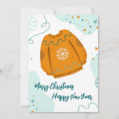 Vrolijk kerstfeest en gelukkig nieuwjaar kaart (Voorkant)