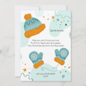 Vrolijk kerstfeest en gelukkig nieuwjaar kaart (Achterkant)