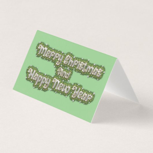 Vrolijk kerstfeest en gelukkig nieuwjaar kaart (Voorkant)