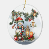 Vrolijk kerstfeest en gelukkig nieuwjaar! keramisch ornament (Links)