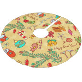 Vrolijk kerstfeest en gelukkig nieuwjaar kerstboom rok (Gekanteld)