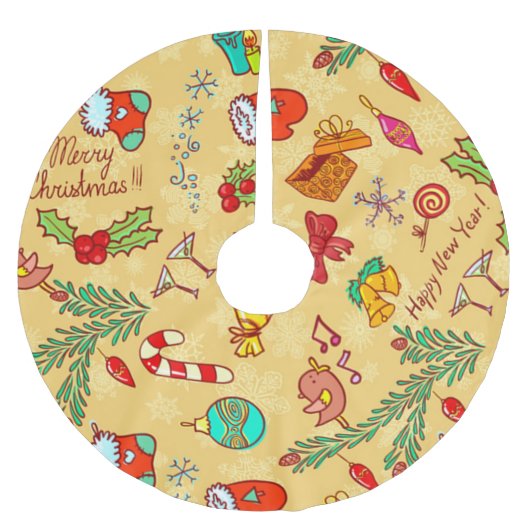 Vrolijk kerstfeest en gelukkig nieuwjaar kerstboom rok (Voorkant)