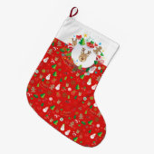 Vrolijk kerstfeest en gelukkig nieuwjaar! KERSTMIS Grote Kerstsok (Voorkant (Hangend))