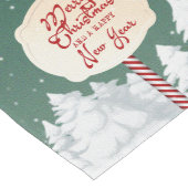 Vrolijk kerstfeest en gelukkig nieuwjaar lange tafelloper (Hoek)