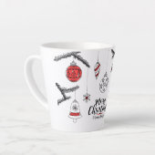 Vrolijk kerstfeest en gelukkig nieuwjaar latte mok (Linkerhoek)