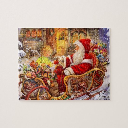 vrolijk kerstfeest en gelukkig nieuwjaar legpuzzel (Horizontaal)