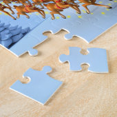 vrolijk kerstfeest en gelukkig nieuwjaar legpuzzel (Zijkant)