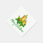 Vrolijk kerstfeest en gelukkig nieuwjaar luiers servet (Hoek)