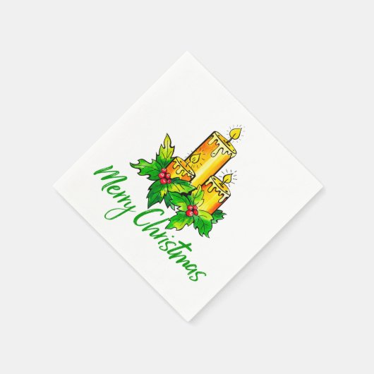 Vrolijk kerstfeest en gelukkig nieuwjaar luiers servet (Hoek)