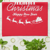 Vrolijk Kerstfeest en gelukkig Nieuwjaar met de Ke Theedoek (Gevouwen)