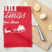 Vrolijk Kerstfeest en gelukkig Nieuwjaar met de Ke Theedoek (Quarter Fold)