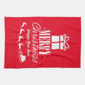 Vrolijk Kerstfeest en gelukkig Nieuwjaar met de Ke Theedoek (Horizontaal)