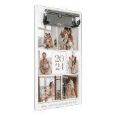 Vrolijk kerstfeest en gelukkig nieuwjaar mini klem klembord (Schuin)