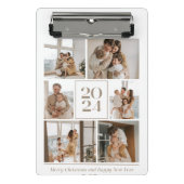 Vrolijk kerstfeest en gelukkig nieuwjaar mini klem klembord (Voorkant)